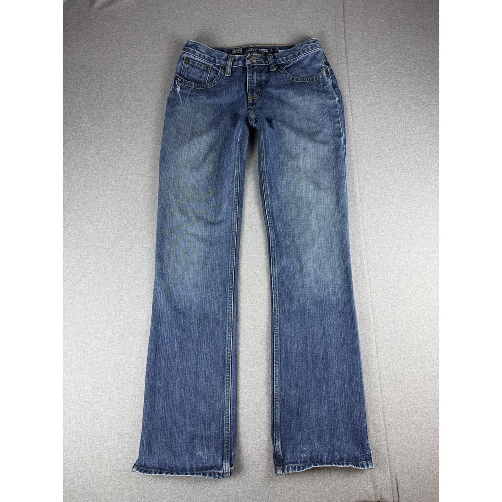 Cruel Girl Low Rise Slim Bootcut Jeans Womens 9 X-Long Medium Wash Denim